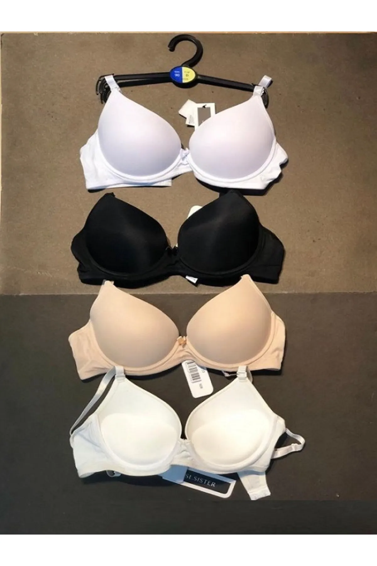 4 Adet Tam Dolgulu Karışık Renk Kadın Sütyen ASORTİ-90 4 Adet Tam Dolgulu Karışık Renk Kadın Sütyen ASORTİ-90