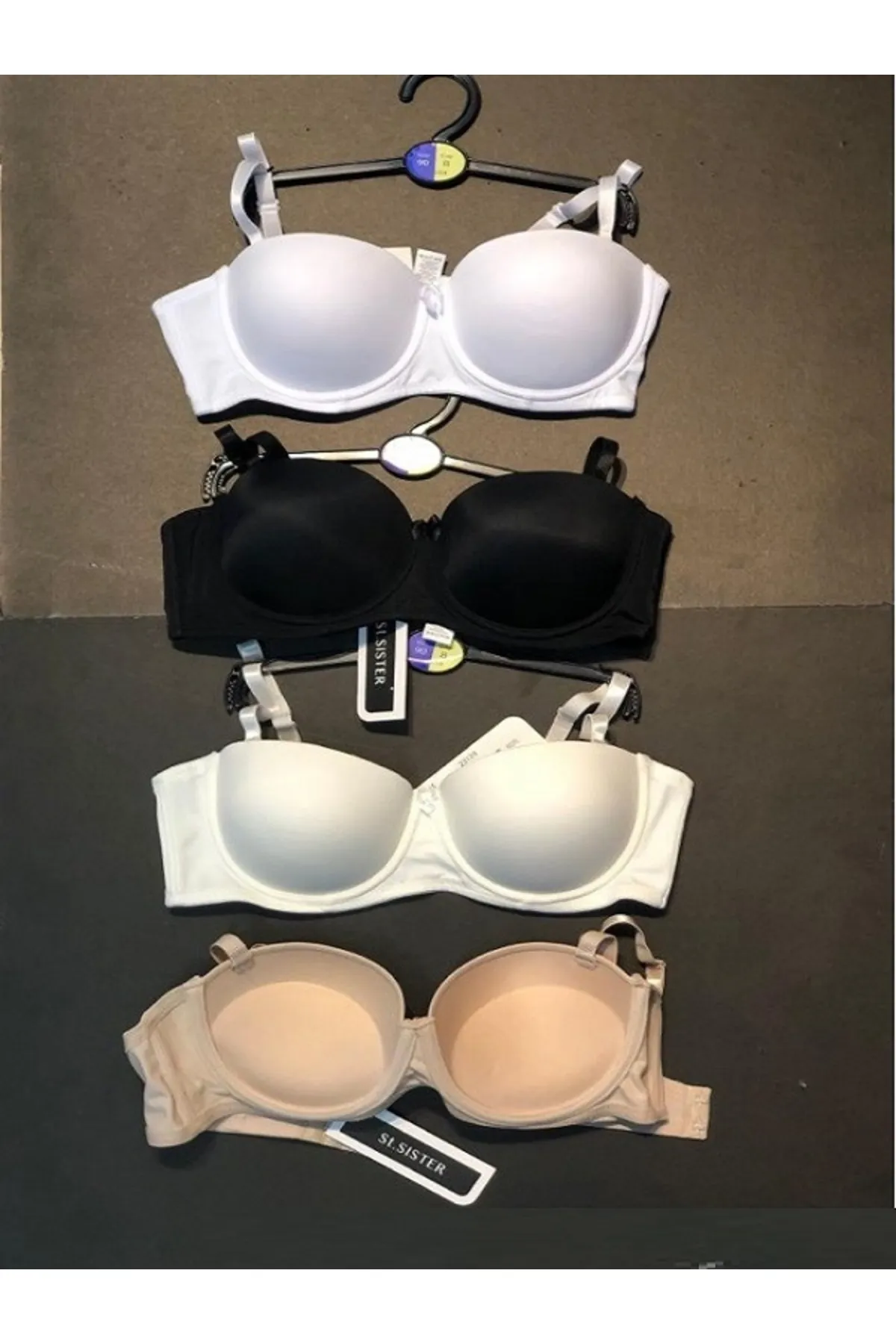 4 Adet Tam Dolgulu Karışık Renk Kadın Sütyen ASORTİ-90 4 Adet Tam Dolgulu Karışık Renk Kadın Sütyen ASORTİ-90