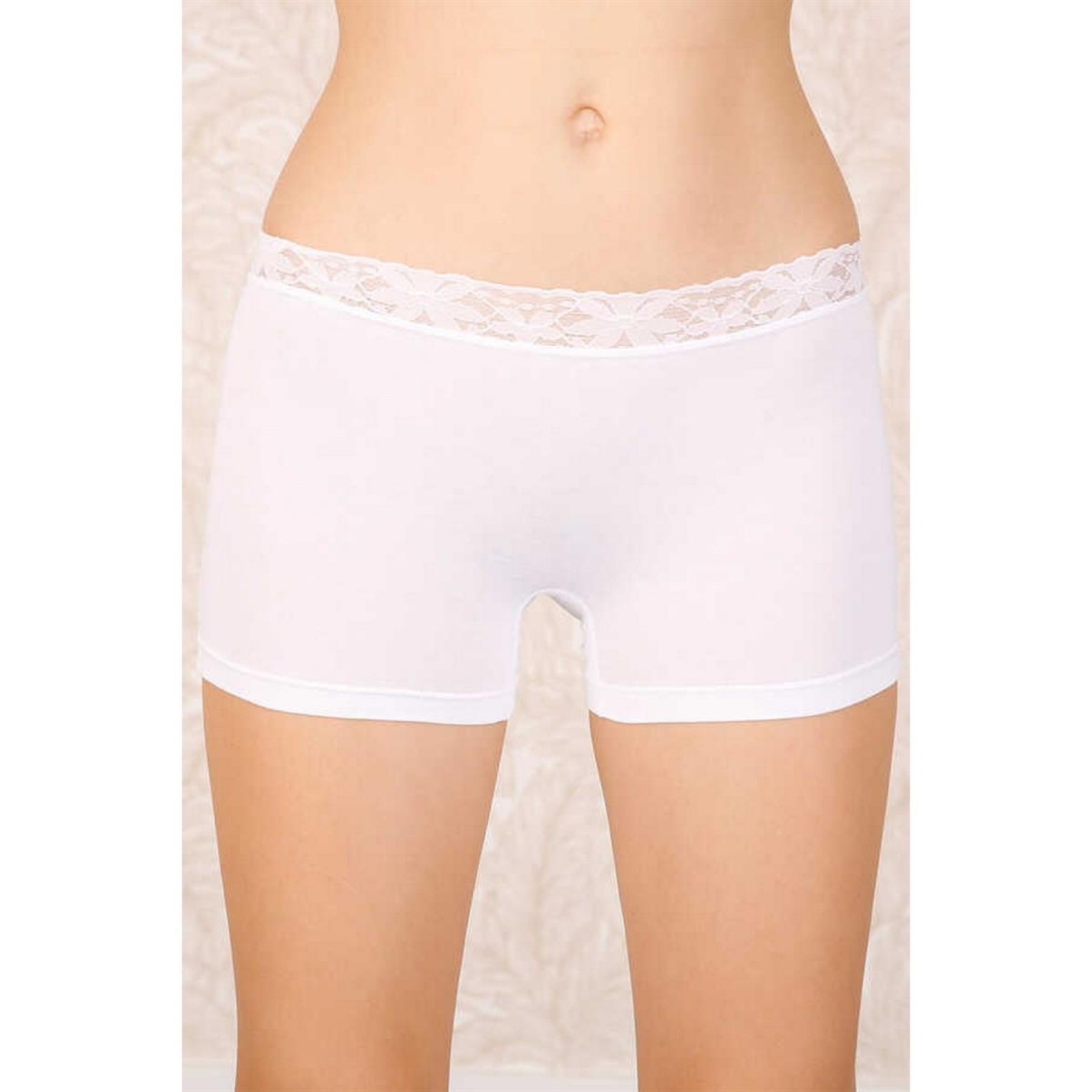 Berrak Dantelli Boxer BEYAZ-XL