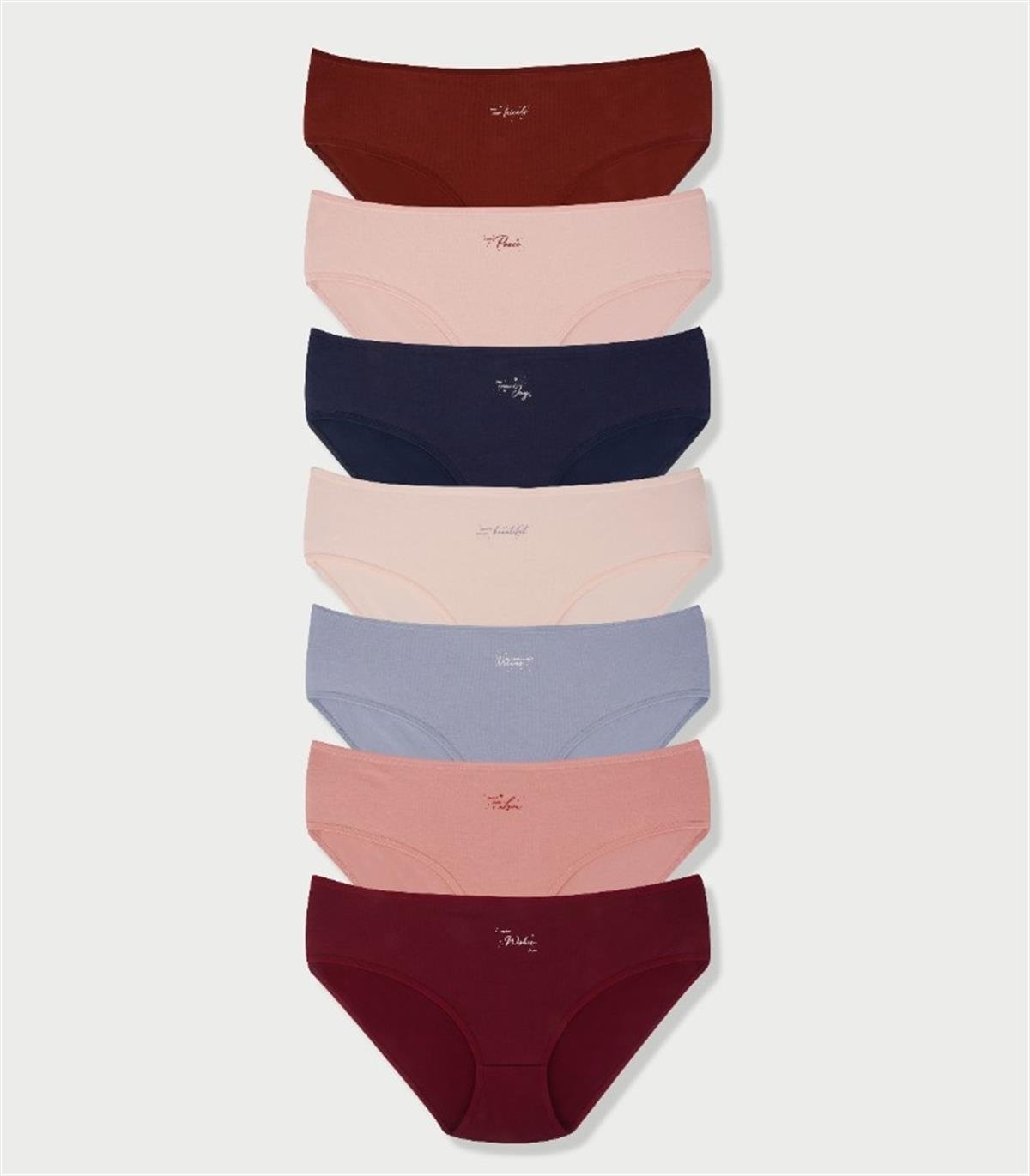 Kadın 7'li Bikini Külot LACİVERT-M