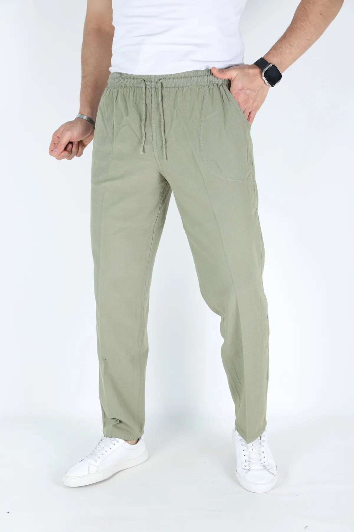 Erkek Hambez Lastikli Rahat Kalıp Pamuk Eşofman Alt Pantalon ÇAĞLA-4XL