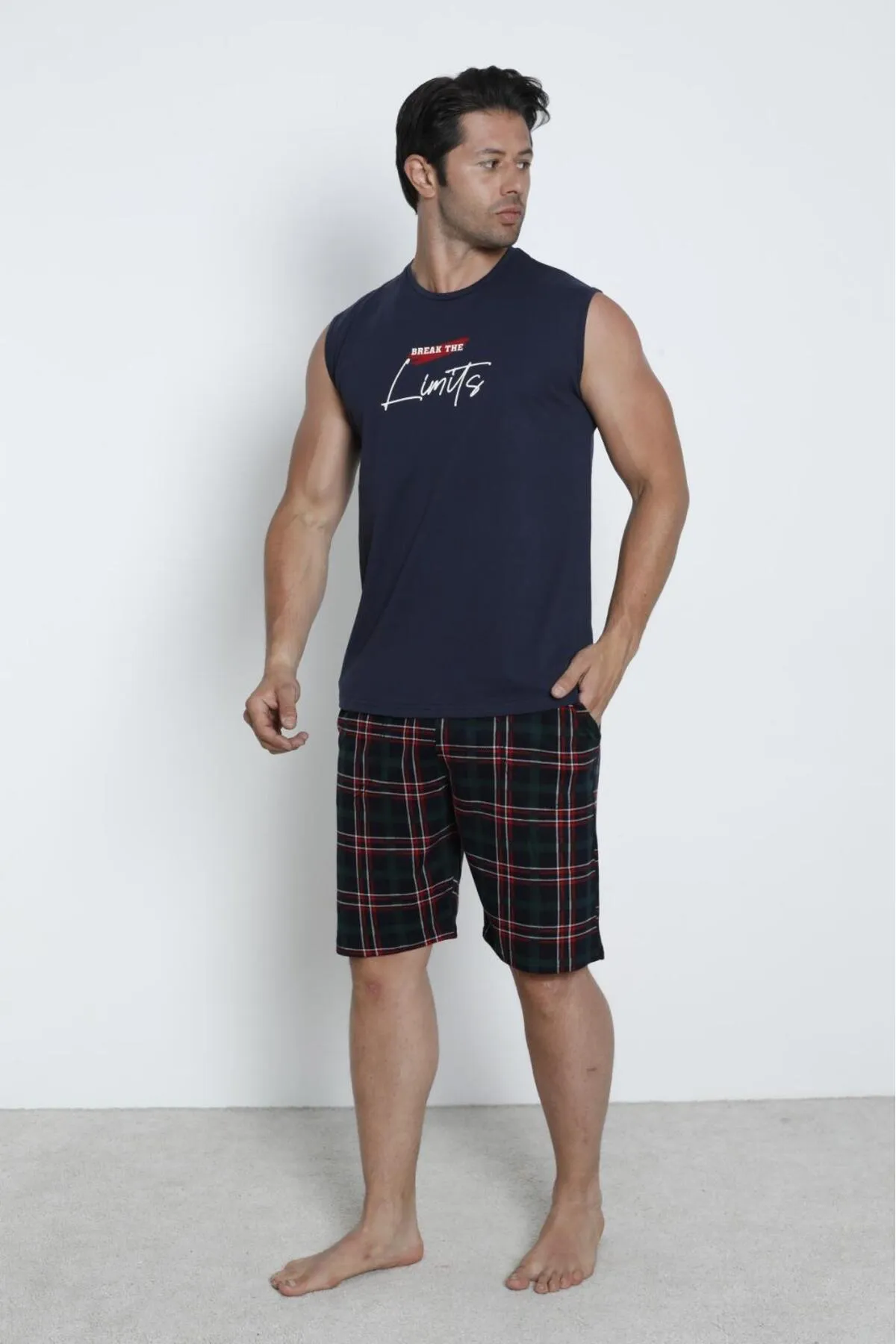 Erkek Şortlu Sıfır Kol Cepli Pijama Takımı %100 Pamuk YENİ SEZON LACİVERT-RENKLİ-XL Erkek Şortlu Sıfır Kol Cepli Pijama Takımı %100 Pamuk YENİ SEZON LACİVERT-RENKLİ-XL