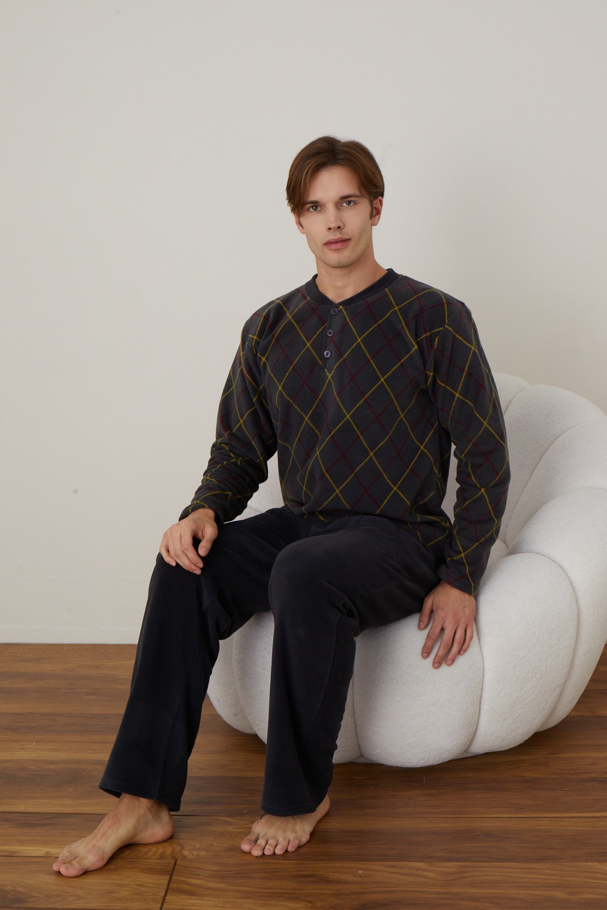 Erkek Uzun Kollu Polar Kışlık Sıcak Tutan Pijama Takımı YENİ SEZON ANTRASİT-M Erkek Uzun Kollu Polar Kışlık Sıcak Tutan Pijama Takımı YENİ SEZON ANTRASİT-M