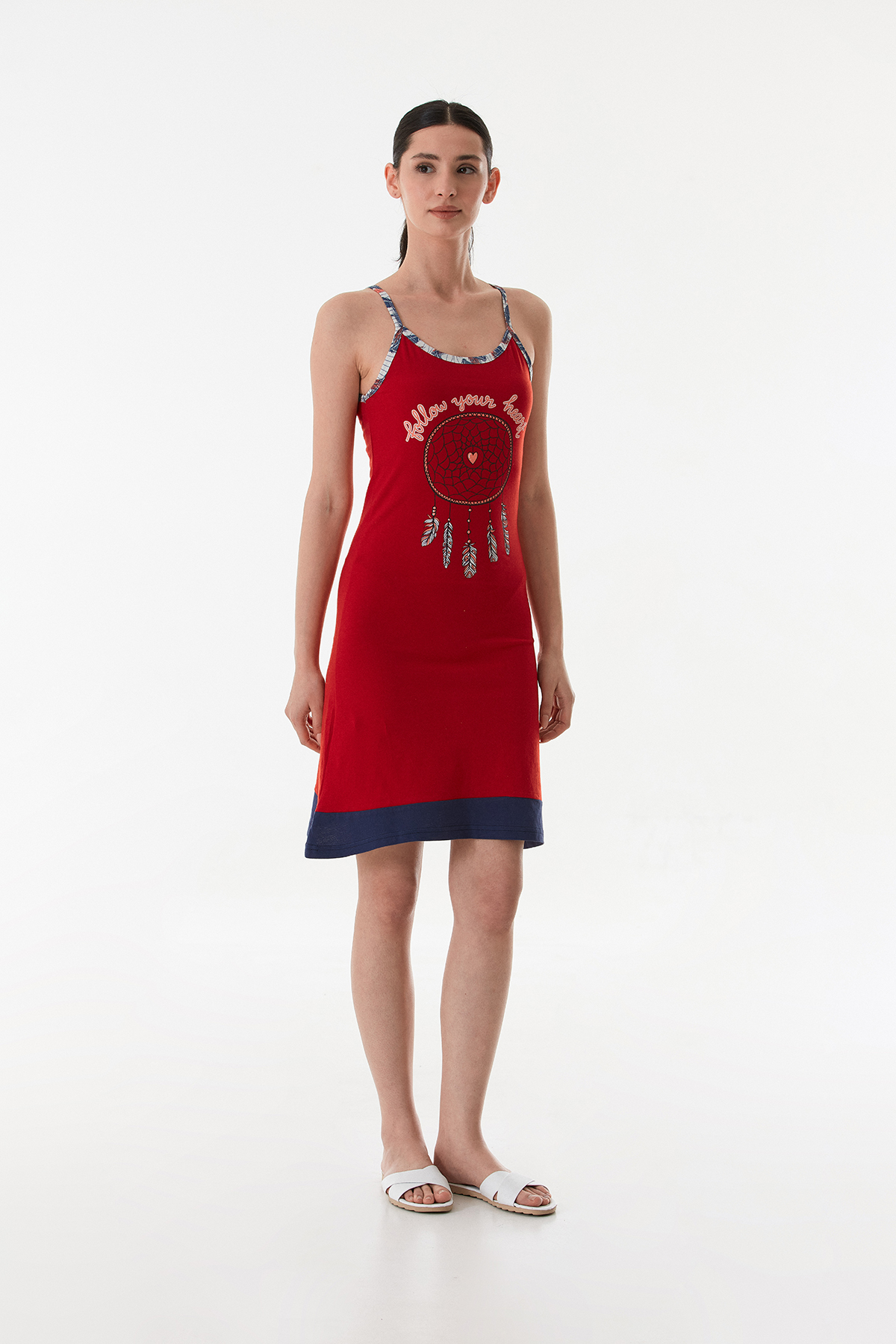 Kadın 2 li Sabahlıklı PenyeElbise Gecelik Takımı KIRMIZI-2XL Kadın 2 li Sabahlıklı PenyeElbise Gecelik Takımı KIRMIZI-2XL