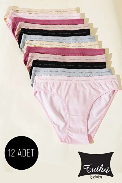 Kadın Perla Lüx Bikini Külot Karışık Renk Paketi 12 Adet Kadın Perla Lüx Bikini Külot Karışık Renk Paketi 12 Adet