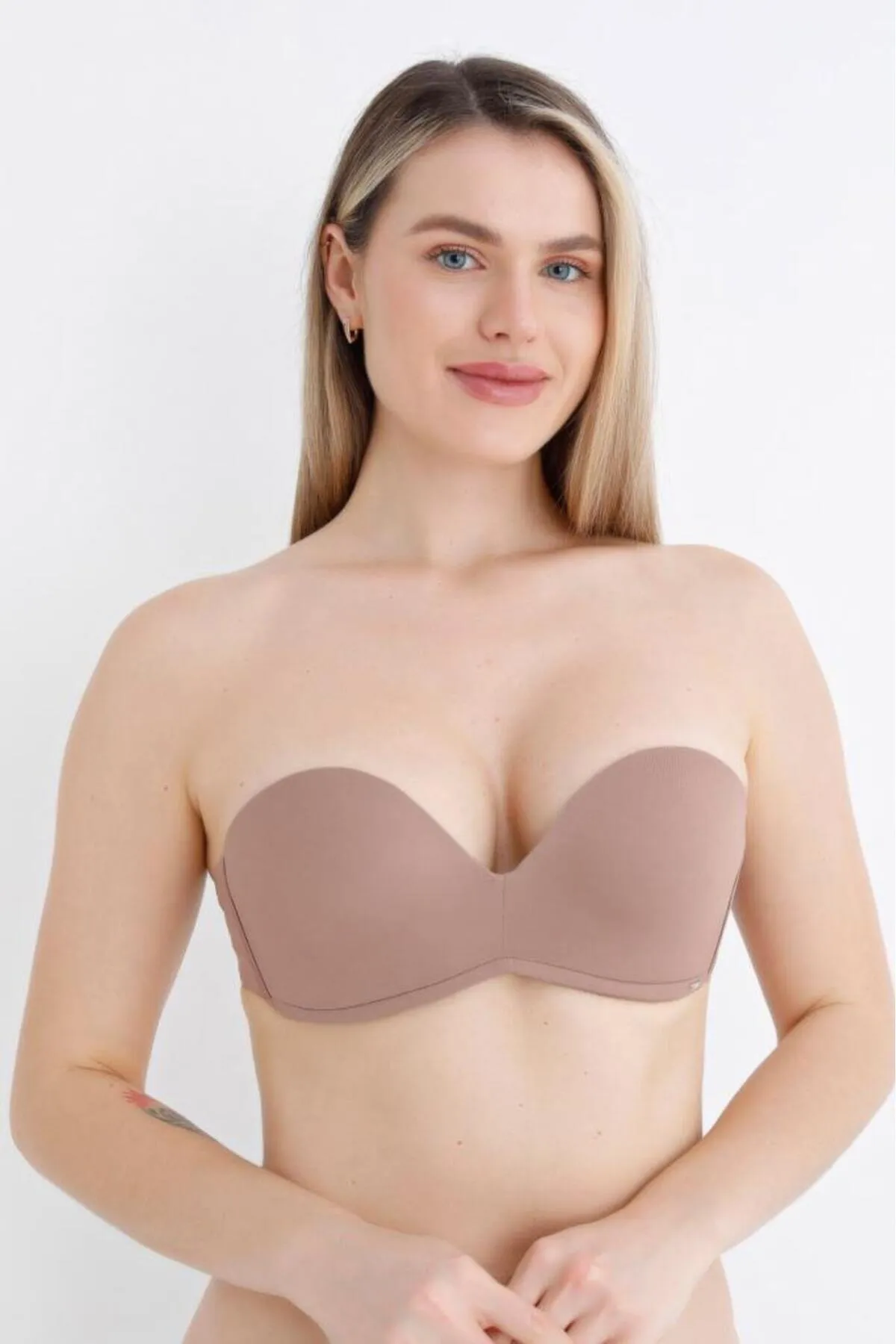 NBB 30025 Desteksiz Straplez Sütyen VİZON-90 NBB 30025 Desteksiz Straplez Sütyen VİZON-90