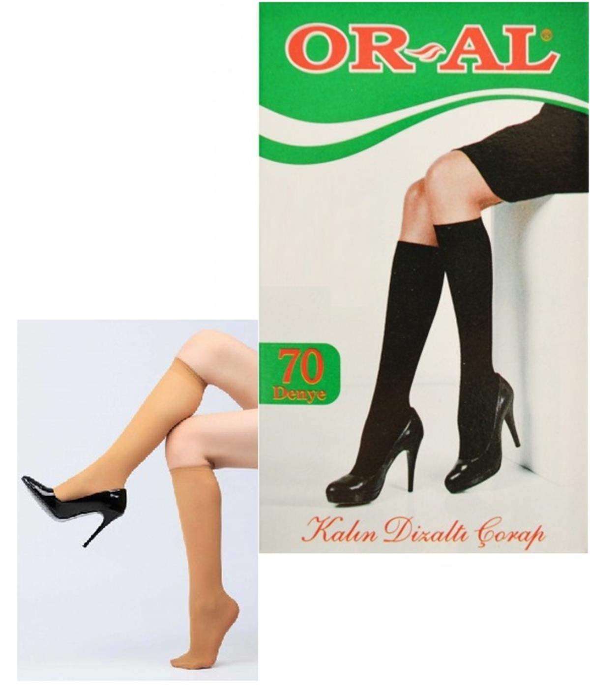 ORAL YEŞİL KUTU 70 DEN DİZALTI 12'Lİ SİYAH-Standart