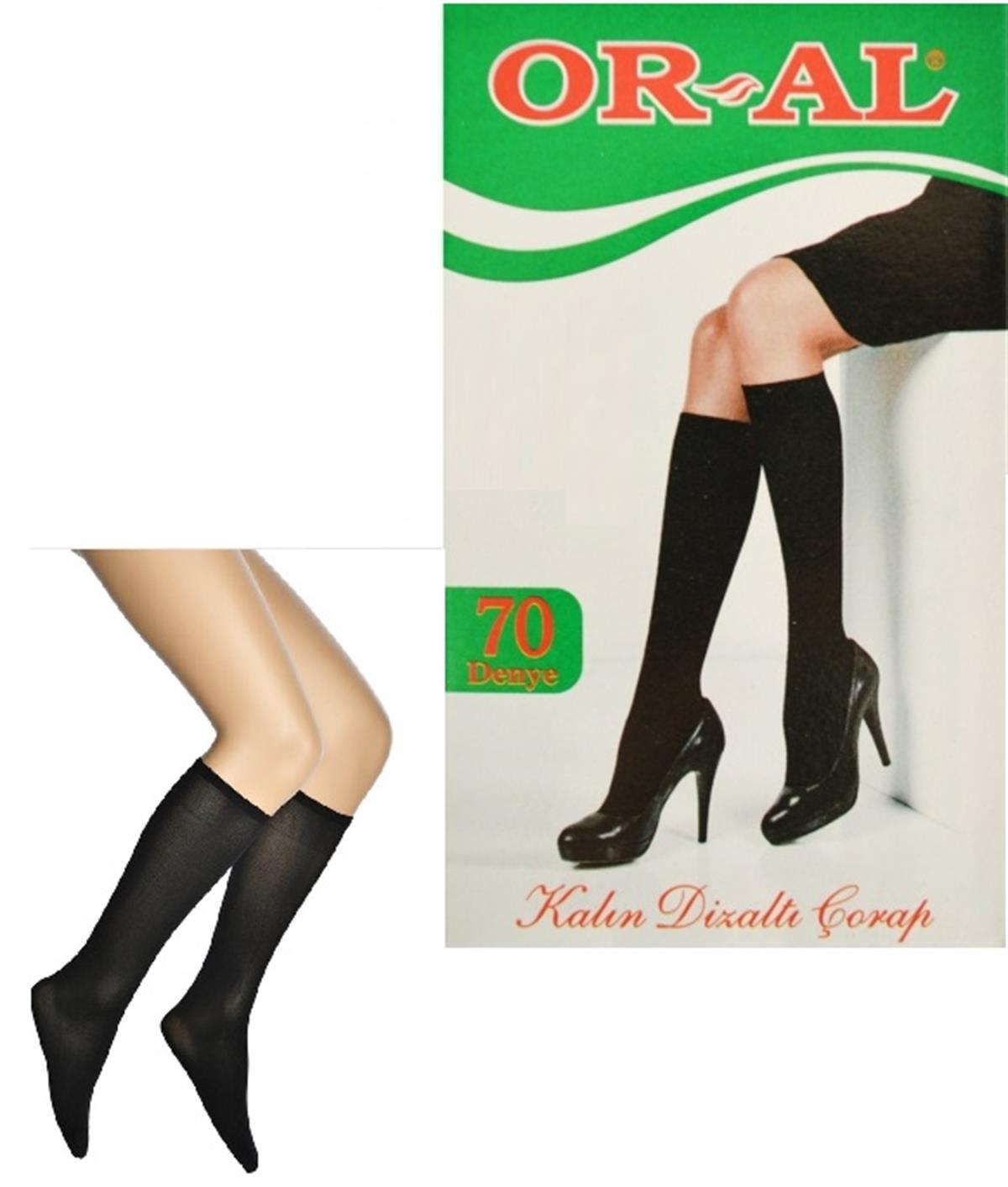ORAL YEŞİL KUTU 70 DEN DİZALTI 12'Lİ SİYAH-Standart
