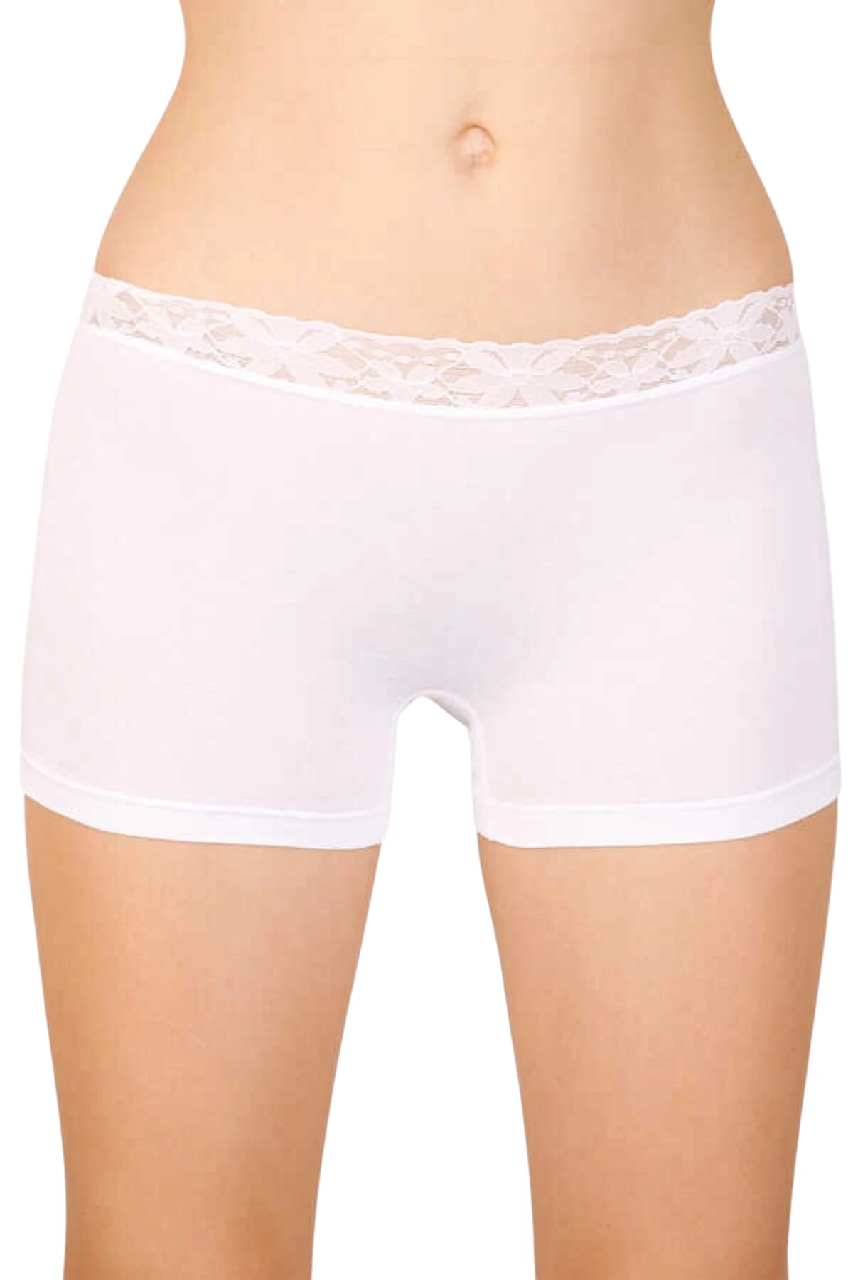 Berrak Dantelli Boxer BEYAZ-L