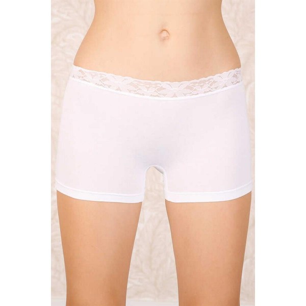 Berrak Dantelli Boxer BEYAZ-XL