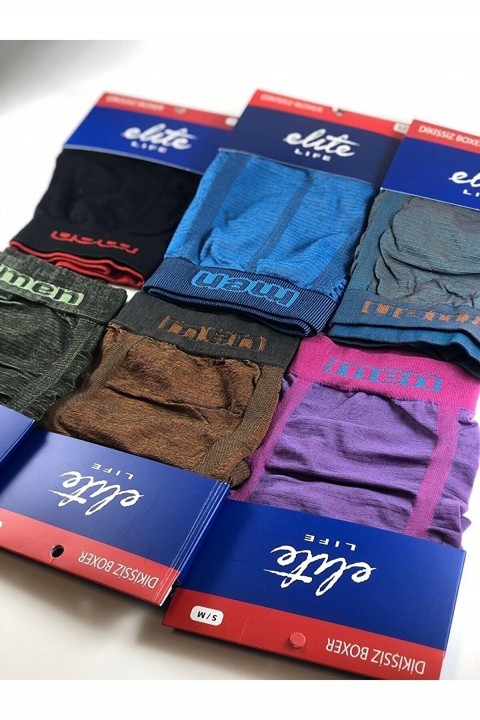 Karışık Renk 6'lı Erkek Dikişsiz Mikro Boxer