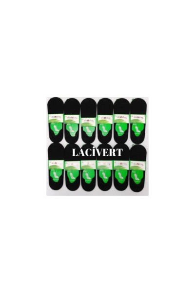 Erkek Siyah Bambu Babet Plus Dikişsiz Çorap 12'li LACİVERT-41-45