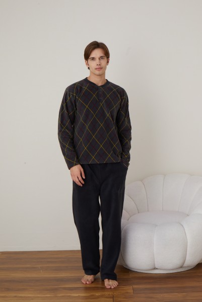 Erkek Uzun Kollu Polar Kışlık Sıcak Tutan Pijama Takımı YENİ SEZON ANTRASİT-M Erkek Uzun Kollu Polar Kışlık Sıcak Tutan Pijama Takımı YENİ SEZON ANTRASİT-M