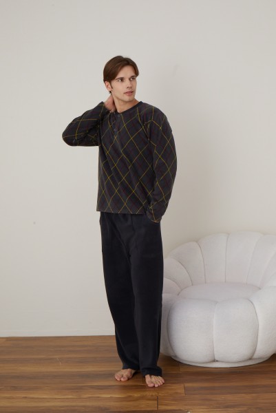 Erkek Uzun Kollu Polar Kışlık Sıcak Tutan Pijama Takımı YENİ SEZON ANTRASİT-M Erkek Uzun Kollu Polar Kışlık Sıcak Tutan Pijama Takımı YENİ SEZON ANTRASİT-M