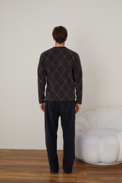 Erkek Uzun Kollu Polar Kışlık Sıcak Tutan Pijama Takımı YENİ SEZON ANTRASİT-M Erkek Uzun Kollu Polar Kışlık Sıcak Tutan Pijama Takımı YENİ SEZON ANTRASİT-M