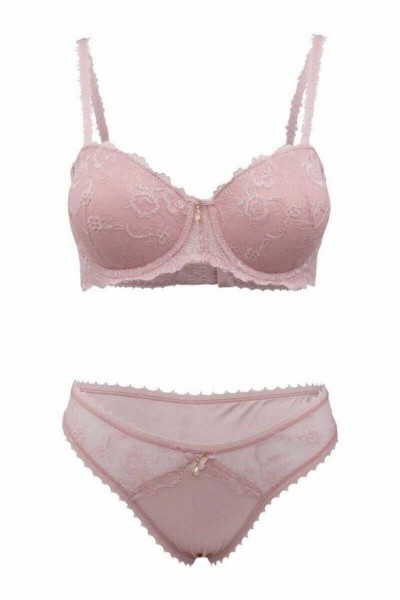 Le Jardin 5150 Brode Kaplı Taşlı Sütyen Takım PUDRA-75