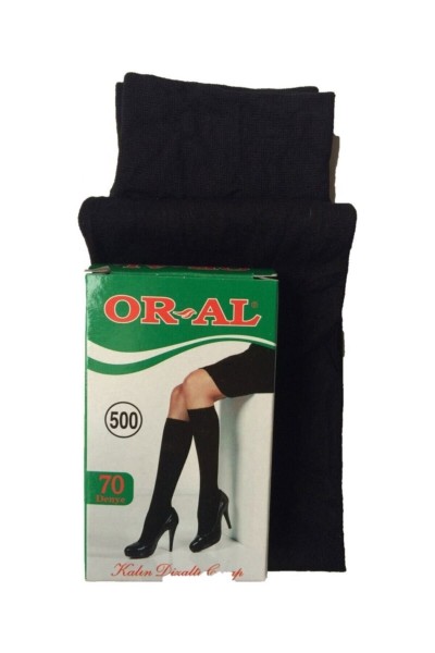 ORAL YEŞİL KUTU 70 DEN DİZALTI 12'Lİ SİYAH-Standart