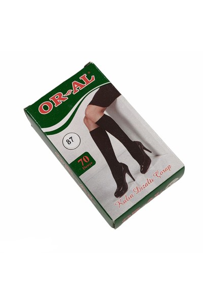 ORAL YEŞİL KUTU 70 DEN DİZALTI 12'Lİ SİYAH-Standart